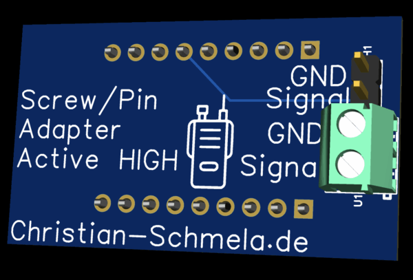 HF Gateway Board (Standalone) Pin/Klemm (RaspberryPi) Adapter